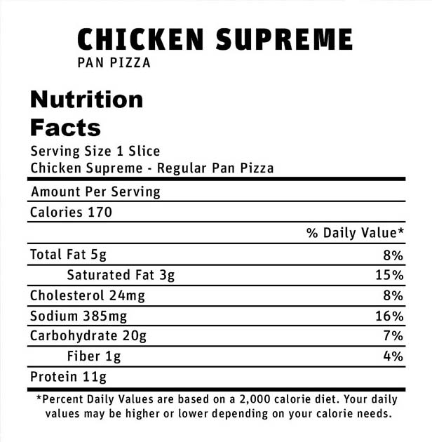 Chicken Supreme Pan Pizzas