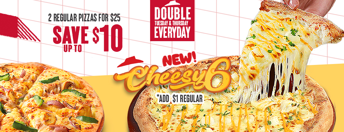 Double Tuesday & Thursday – Regular Pizzas